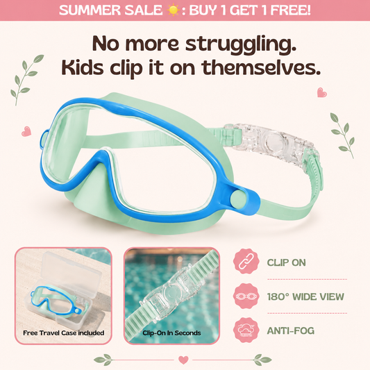 Zenovap™ AquaClip Kids Swim Goggles  (Nose cover)