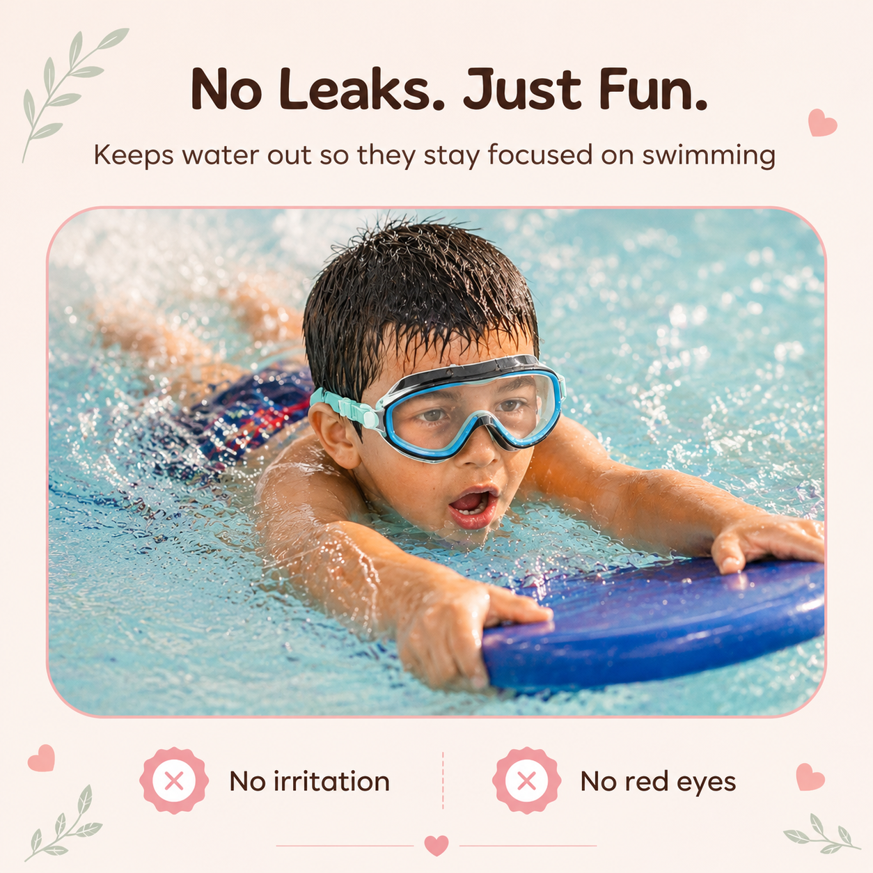 Zenovap™ AquaClip Kids Swim Goggles  (Nose cover)