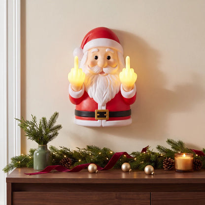 Zenovap™ Light-Up Middle Finger Santa Wall Decor
